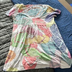 Kavio Pink and Gray Women's Top